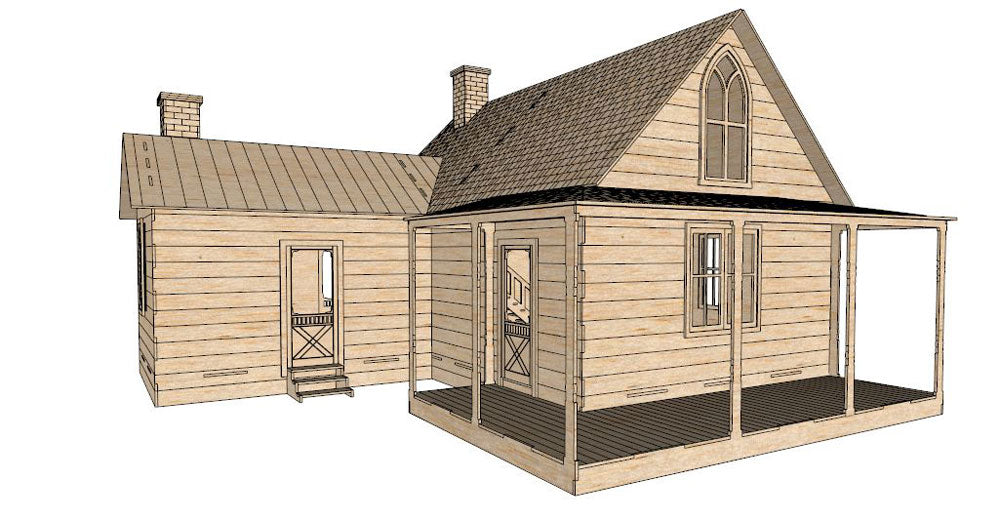 American Gothic House—Exciting Puzzle Model House - BirdsWoodShack