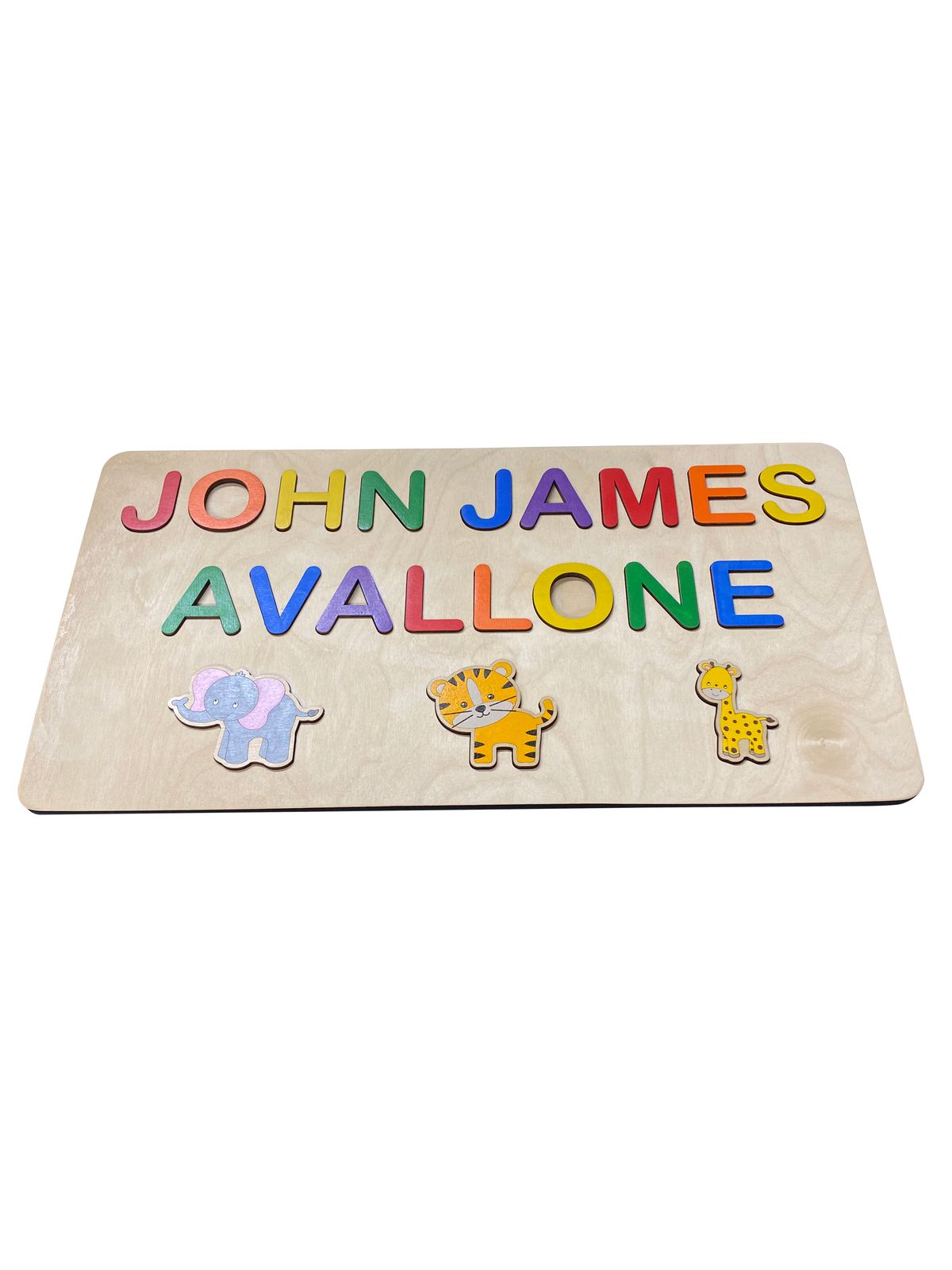 Customized 3D Name puzzle with Adorable Characters - BirdsWoodShack