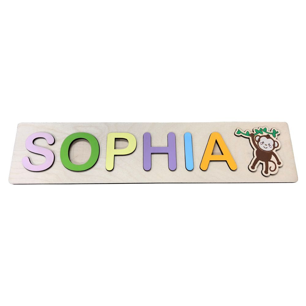 3D Wooden Baltic Birch Wood Name Puzzle - BirdsWoodShack