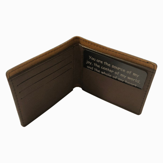 Personalized laser Engraved Wallet Card - BirdsWoodShack