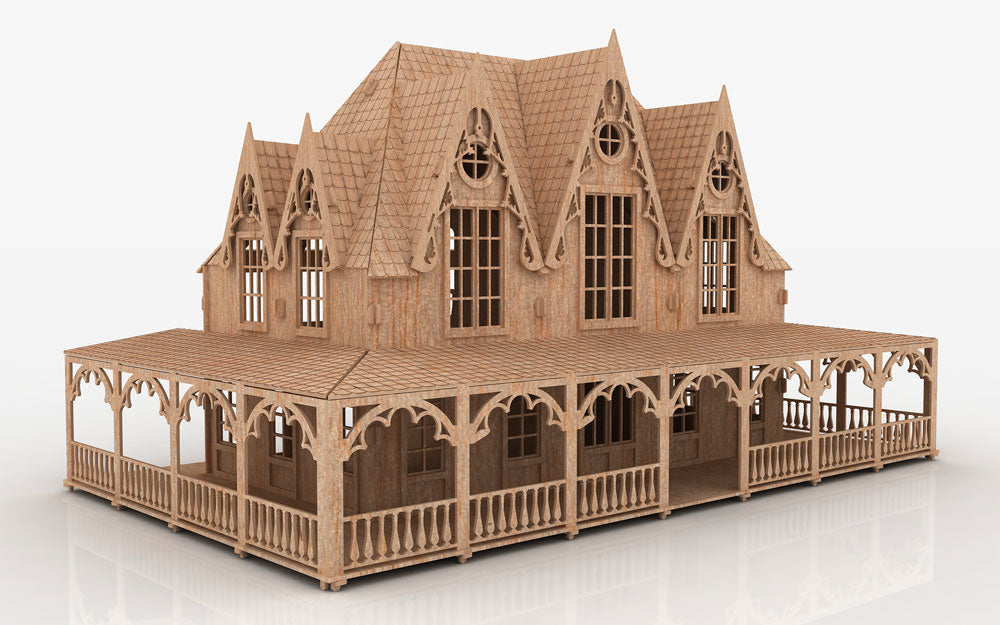 Fairy Tale Villa – Easy-to-assemble Dollhouse Puzzle - BirdsWoodShack