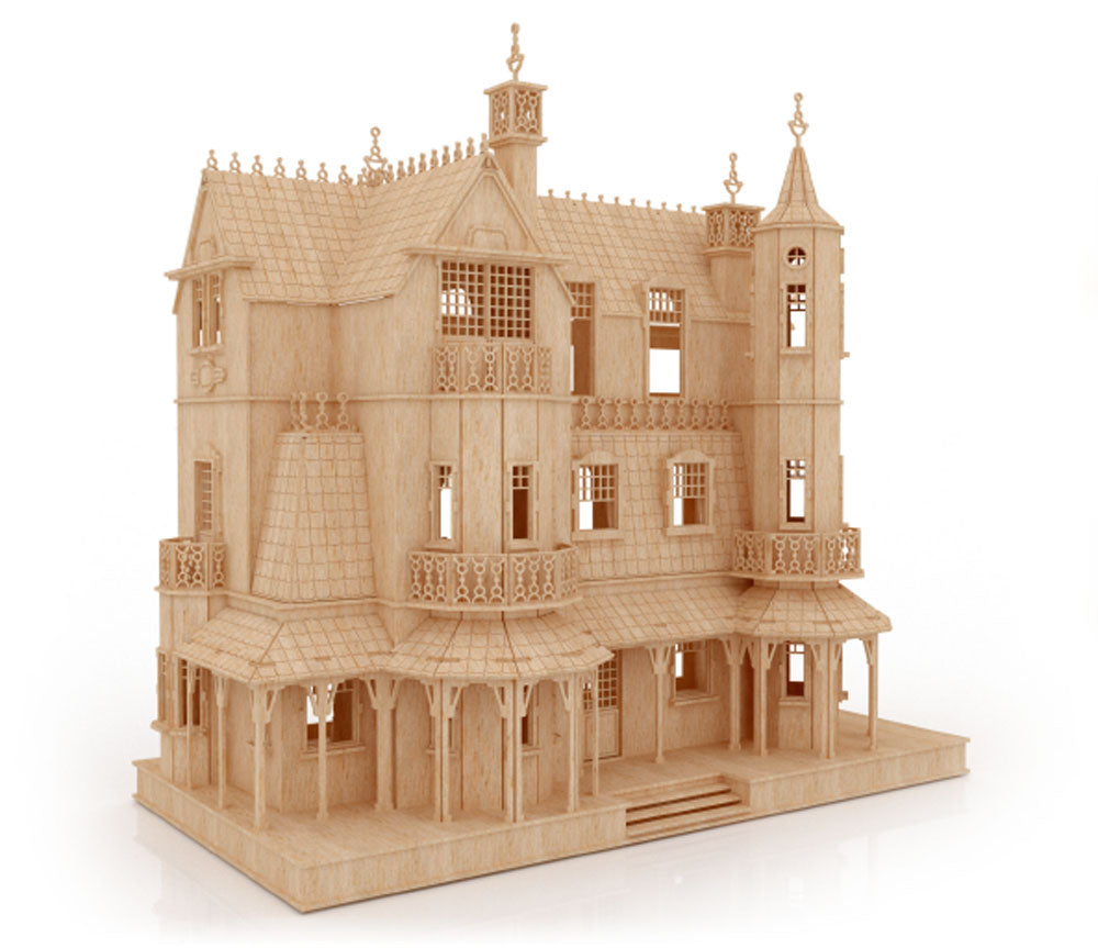 The Gothic Mansion – Easy-to-Assemble Doll House - BirdsWoodShack