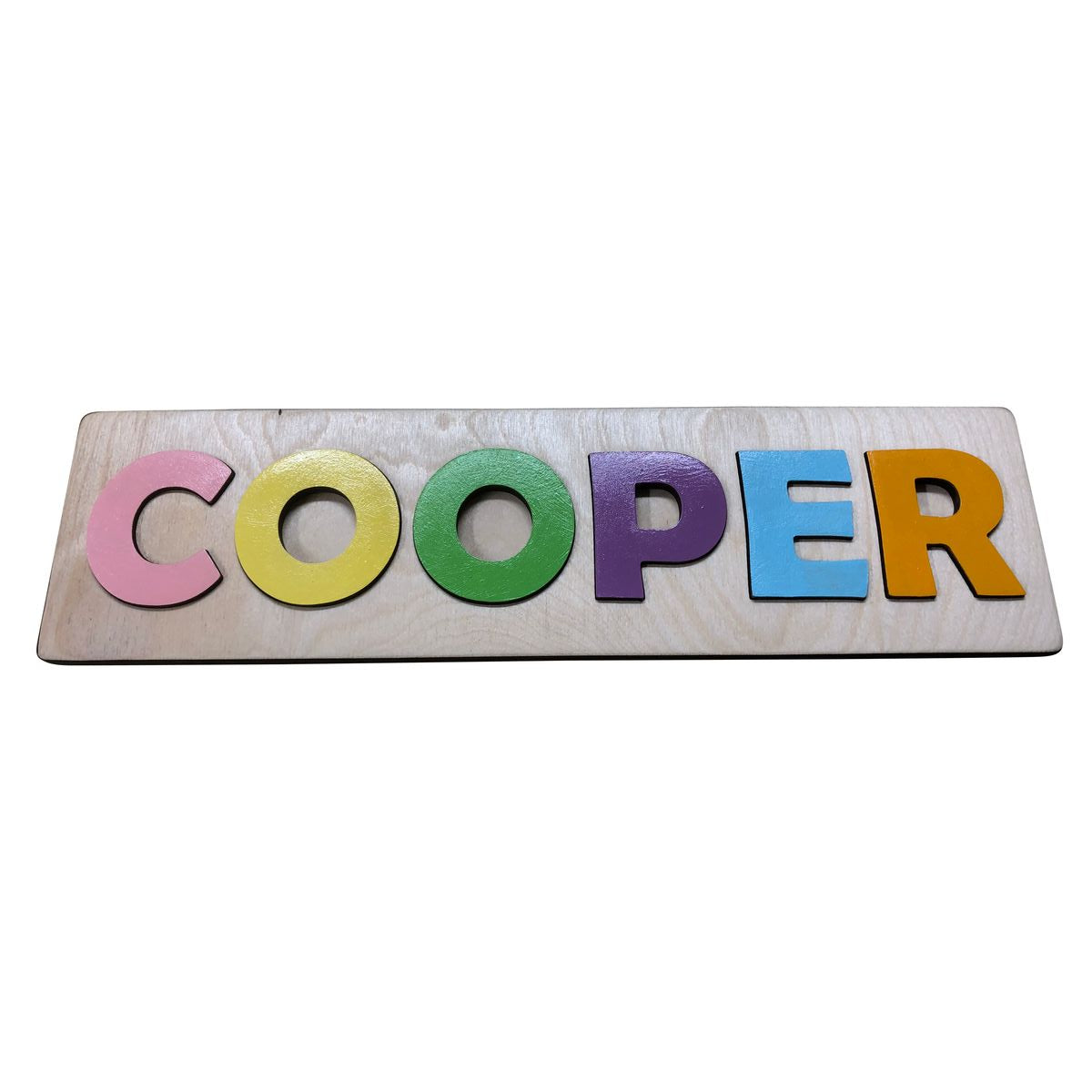 Personalized Pastel-Colored 3D Wooden Name puzzles - BirdsWoodShack